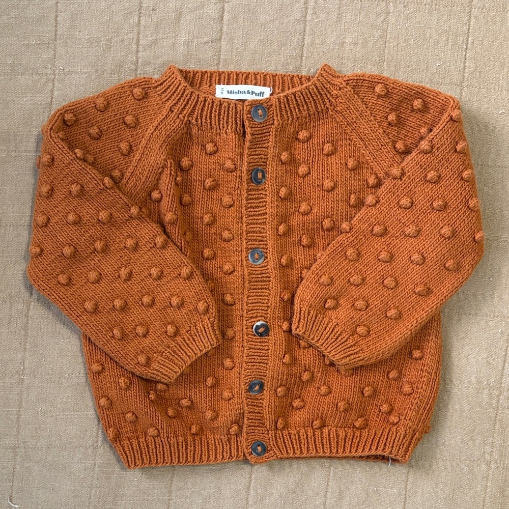 Misha & Puff Popcorn Cardigan - 4-5Y